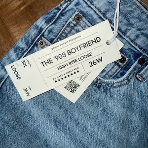 Denim Forum '90s Boyfriend High Rise Loose Jeans - Classic Blue